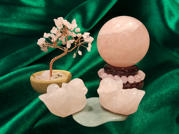 Rose Quartz “Love Treasure Box” — Complete Feng Shui Romance Set